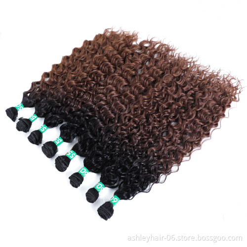 High Temperature Organic Fiber 100% Synthetic Deep Water Spring Curl Hair